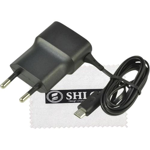 Yemaesre Chargeur Pour D'origine Nokia Ac-18e Pour Nokia 105,106,110,207,208,210,215,216,220,225,230,Asha 301,503 Câble De Charge Micro Usb-Chargeur Secteur Noir Avec Chiffon De Nettoyage