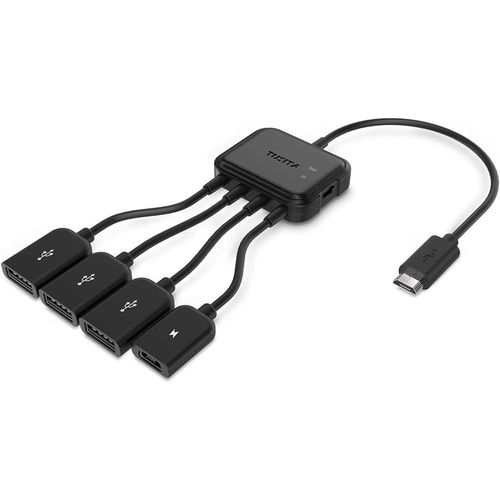 CLICKSELL-Micro Usb Hub Adaptateur, 3-Port Charge Otg Host Câble Adaptateur Pour Fire Tv Stick, Raspberry Pi 2 3 Pi Zero Android Smart Phone Tablet Samsung Galaxy Htc Sony Google Lg/Linux