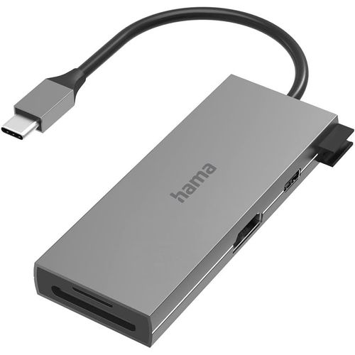 CLICKSELL-Hub Usb-C, Multiport, 6 Ports, 2 Usb-A, Usb-C, Hdmi, Sd, Micro Sd, Garantie 10 Ans, Gris