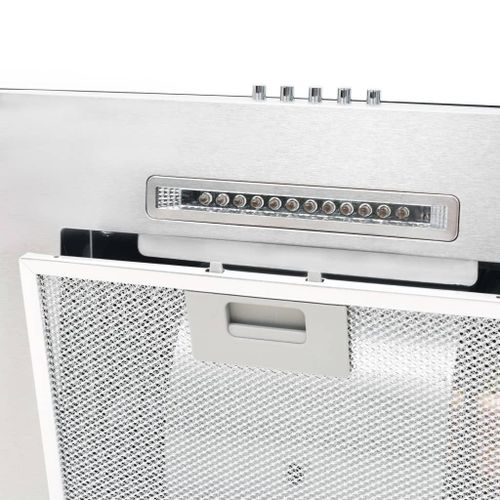 Hotte murale 60 cm acier inoxydable 756 m³/h led Helloshop26 02_0005866