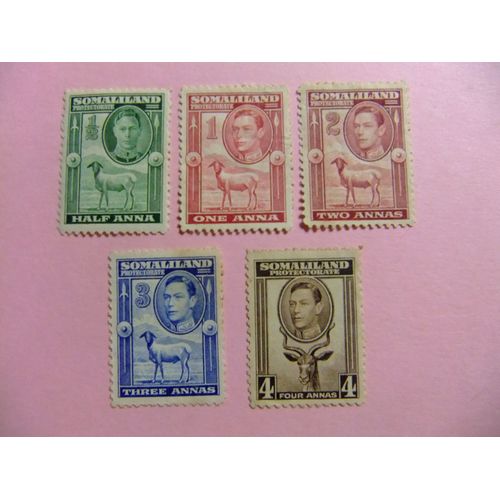 51 Somaliland 1942 / Roi George Vi / Yvert 88 - 92 Fu