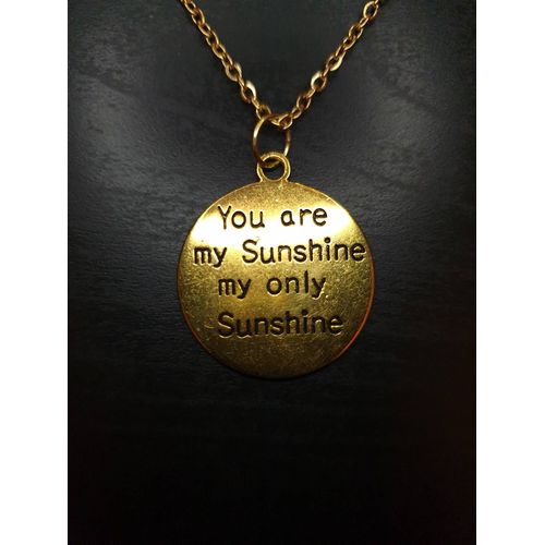 Collier "You Are My Sunshine" Chaîne En Acier Inoxydable