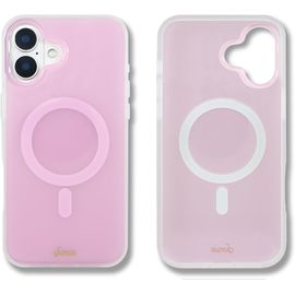 Clicksell-Coque Pour Iphone 16 Plus. Compatible Avec Magsafe, Testée Pour Résister Aux Chutes Jusqu'à 3 Mètres, Rose Semi-Transparent (Jelly Pink)