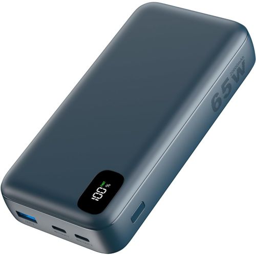 Clicksell-Batterie Externe 65w, Power Bank 20000mah Charge Rapide Pd3.0 Qc4.0 Usb C In&out Avec 3 Sorties Compatible Avec Macbook Steam Deck Dell Iphone 16 15 14 Pro Max Samsung S23 Etc Bleu