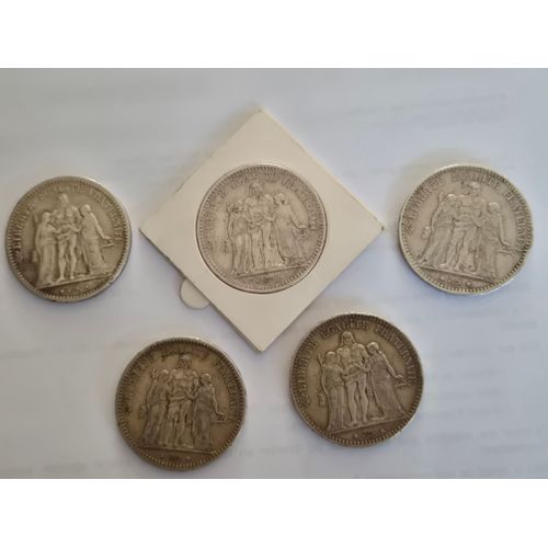 5 Francs Hercule En Argent.