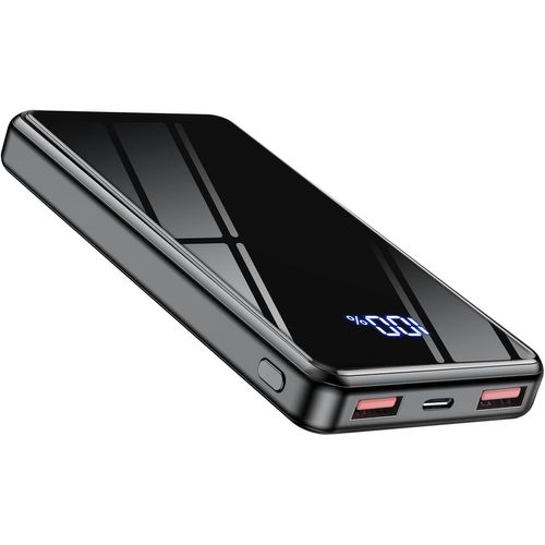Clicksell-Power Bank, Batterie Externe Pd 3.0 Qc 4.0 Avec Lampe De Poche, Compatible Avec Iphone 16 15 14, Samsung Galaxy Ipad Et (Noir Minuit) 22,5 W 20 000 Mah (Entrée Et Sortie Usb-C)