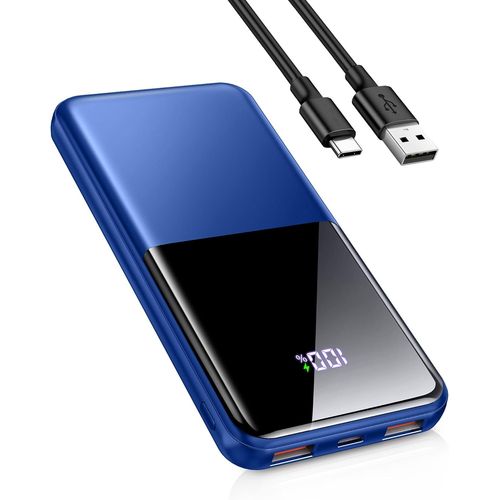 Clicksell-Batterie Externe 10000mah, 22.5w Power Bank Charge Rapide Chargeur Externe Usb C Input & Output Avec 0-100% Écran Lcd, Batterie Portable Compatible Avec Iphone 16 15 14 13 Pro Max Samsung I