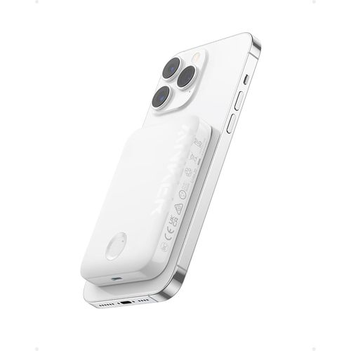 Clicksell-321 Magnetic Battery (Powercore Magnetic 5k), 5,000mah Magnetic Wireless Portable Charger, Compatible With Iphone 15/14/13/12/Pro/Plus/Pro Max Series. (Blanc)