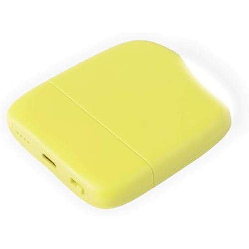Clicksell-Ice-Powerbank-Batterie Externe 5000 Mah Avec Lumière Tactile Intégrée Adaptée À Tous Les Smartphone Iphone,Samsung,Huawei,Xiaomi,Lg,Tablette En Plastique Recyclé Certifié Grs-Jaune