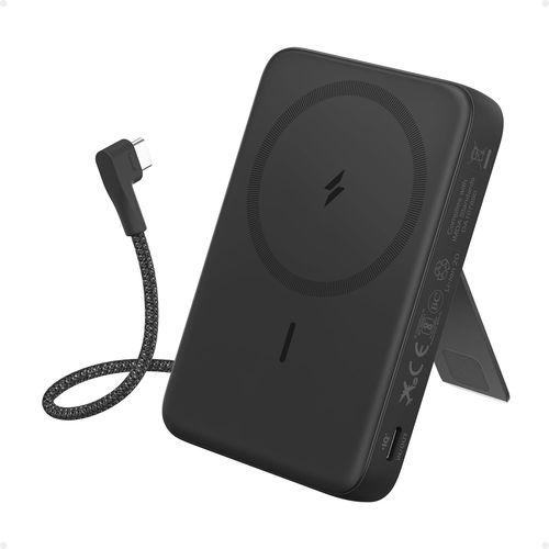 Clicksell-Zolo Power Bank Magnétique, Batterie Externe Portable 10000mah Sans Fil Avec Recharge Rapide 30 W Max., Câble Usb-C Intégré Et Support Ajustable, Pour Iphone Séries 15/14, Airpods, Et Bien