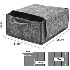 Rangement Vaisselle Camping Car Rangement Assiettes Camping-car En Feutre - Porte-vaisselle Pour 8 Assiettes + 4 Tasses | Organisateur Mobile Gris Range Vaisselle
