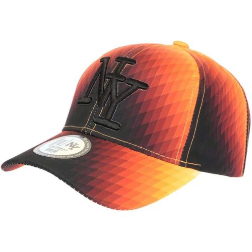 Casquette Ny Orange Et Noire Design Seventies Original Baseball Heptys - Taille Taille Unique - Couleur Orange - Homme