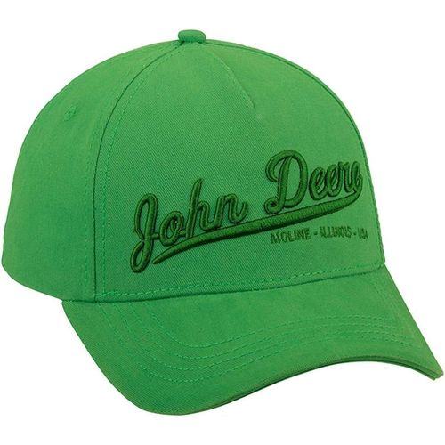 Casquette De Baseball Avec Inscription 3d Verte - Taille Unique - Sergé De Coton - Boucle Argentée, Vert, Taille Unique