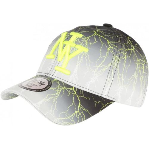 Casquette Ny Jaune Fluo Et Gr Print Original Streetwear Baseball Fashion Eklyr - Taille Taille Unique - Couleur Jaune - Homme