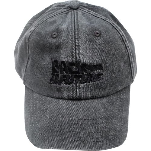 Back To The Future Solid Logo Snapback Cap, Black, One Size