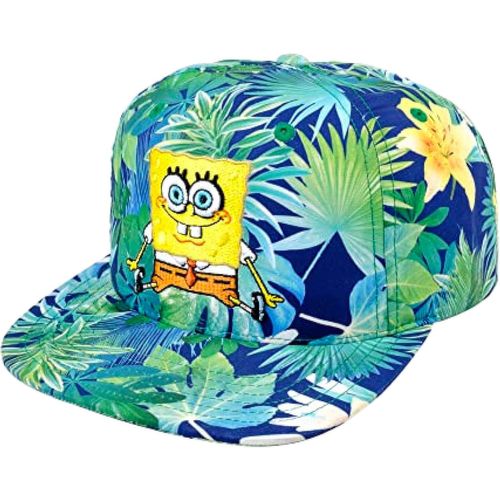 Bob L'éponge Squarepants Casquette De Baseball Réglable À Bord Incurvé Motif Floral Tropical Snapback, Multicolore, Taille Unique (Lot De 6) Mixte