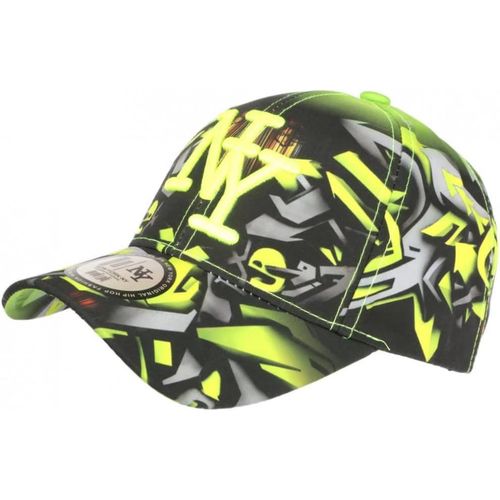 Casquette Ny Jaune Fluo Et Noire Look Fun Streetwear Baseball Larsy - Homme
