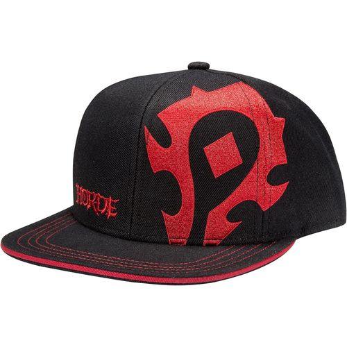 World Of Warcraft Horde Pledge Snapback Baseball Chapeau, Rouge/Noir, Taille Unique