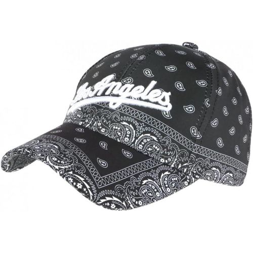 Casquette Los Angeles Noire Bandana Print Blanc Vintage Baseball - Taille Taille Unique - Couleur Noir - Homme