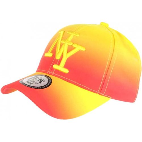 Casquette Ny Jaune Et Orange Originale Print Tendance Baseball Renbo - Taille Taille Unique - Couleur Jaune - Mixte
