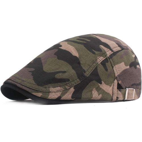 Casquette Plate Pour Homme - Motif Camouflage