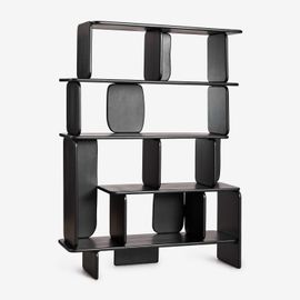Étagère En Bois De Manguier Agathe Noir Uni