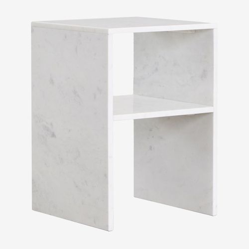 Table De Chevet Carrée 35x35 Cm En Marbre Gabrielle