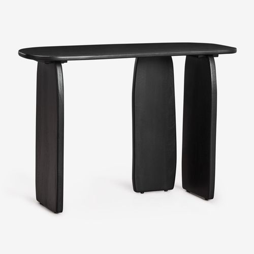Console 110x45 Cm En Bois De Manguier Agathe Noir Uni