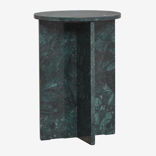 Table De Chevet Ronde Ø35 Cm En Marbre Mencia