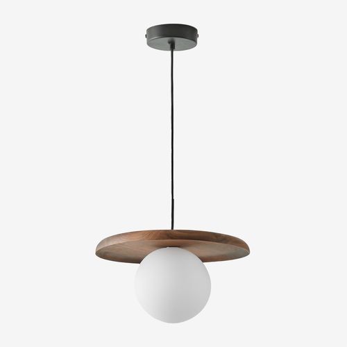 Plafonnier Freidy En Bois D'acacia Noir Mate
