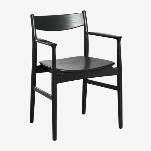 Pack De 4 Chaises De Salle À Manger En Bois De Chêne Mireita Noir Uni