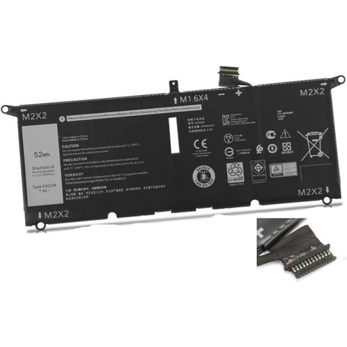 CLICKSELL-52Wh Dxgh8 Batterie Pour Dell Xps 13 9370 2018 Series Xps 13-9370-D1605G 13-9370-D1605S 13-9370-D1705G D1705S D1805G D1809G D1905Tg D2905G 13 9380 2019 Laptop