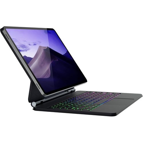 Chenquansarl-Étui De Clavier Pour Samsung Galaxy Tab S10+ Plus/S9+/S9 Fe+/S8+/S7+/S7 Fe - Étui Magnétique 12,4"" Avec Trackpad Bluetooth Fin - Support Pour Stylo S - Qwertz Allemand