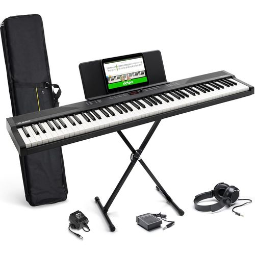 ChenQuanSarl-Clavier Piano 88 Touches Avec 480 Sons, Haut-Parleurs, Midi Usb, Sac De Transport, Support, Casque, Pédale Et Leçons Pour Débutants