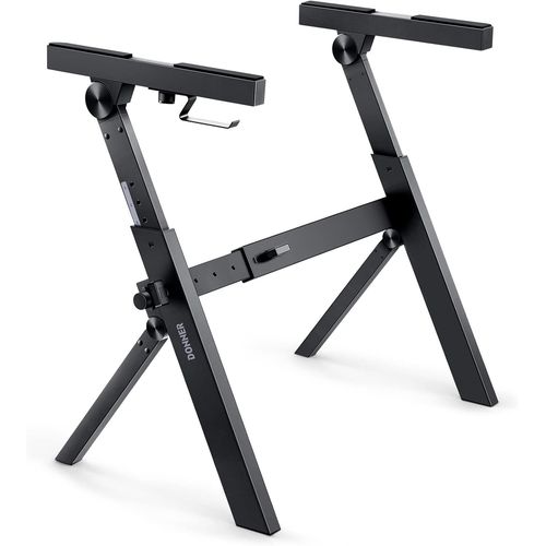 ChenQuanSarl-Support De Clavier Pliant, Support De Piano Portable Robuste De Style Z, Réglable Et Pliable, Convient Aux Claviers Midi 37 54 61 88 Touches Claviers Électroniques Pianos Numériques, Dks