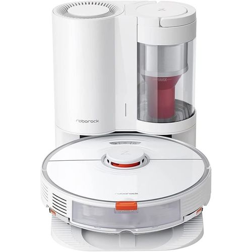 ChenQuanSarl-S7+ Robot D'Aspiration Et De Lustrage Pour Tous Les Sols Avec Station De Vidange Automatique (2500Pa, 180Min D'Autonomie, Réservoir À Poussière De 470Ml/300Ml D'Eau, Contrôle App/Vocal)