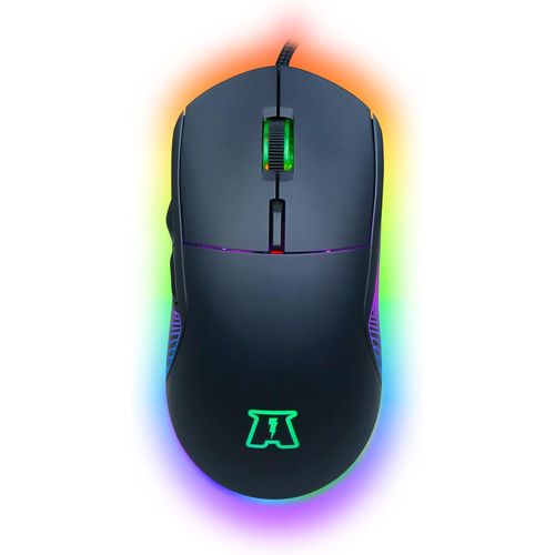Souris Gaming Filaire Otaku M02 7200Dpi, Souris Gamer Rétroéclairage Led Rgb - Capteur Optique De 1200 À 7200 Dpi - 6 Boutons - Confortable Et Légère - Compatible Pc/Ps4/Ps5-Noir