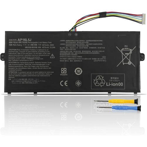 CLICKSELL-Ap16L5J Laptop Batterie Pour Acer Swift 5 Sf514-52T Sf514-53T Pro Sf514-52Tp Spin 1 Sp111-33 Sp111-32N Sp111-34N Switch 3 Sw312-31 Sw312-31P Travelmate X5 Tmx514-51 Tmx514-51T X514-51 X514-