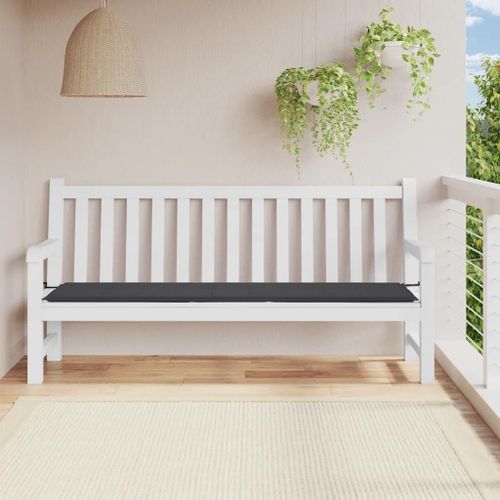 Coussin De Banc De Jardin Anthracite 200x50x4 Cm Tissu Oxford