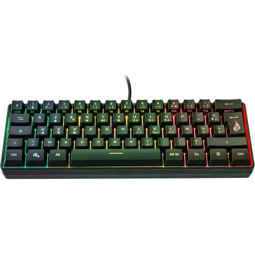 ChenQuanSarl-Kingpin X1 60% Clavier Gaming French, Gaming Multimedia Keyboard Petit & Mobile Rgb Clavier Lumineux 25 Touches Anti-Ghosting Français Azerty