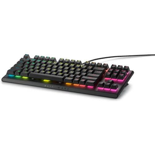ChenQuanSarl-Alienware Aw420K Clavier Gaming Filaire Qwerty, Format Compact Sans Pavé Numérique, Cherry Mx Red, Touches Pbt Durables, Rétroéclairage Alienfx Rvb, Usb Détachable, Dark Side Of The Moon