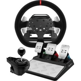 Chenquansarl-V10 Force Feedback Volant De Jeux Avec Pédales Et Levier De Vitesses, 270/900° Volant De Course Pour Pc, Ps4, Xbox One, Xbox Series X|S