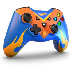 Chenquansarl-Key Pro Hot Wheels Gamepad Avec Câble, X-Input Et Direct-Input, Joystick Analogique Et Gâchettes, Fonction Turbo, Bluetooth 2.1, Compatible Avec Pc Et Nintendo Switch, Couleur Bleu