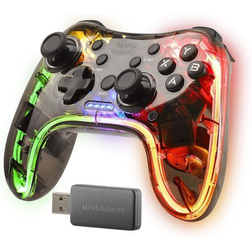 Chenquansarl-Marsgaming Mgp-24, Manette De Jeu Sans Fil 2.4gpro, Neon Rgb, Dual Haptic Vibration, Joysticks Analogiques, Contôleur Pour Pc, Ps3, Ps4, Xbox360, Raspberry Pi, Mac, Android