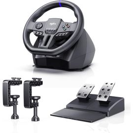 Chenquansarl-V900 Gen2 Volant Pc, Volant 270°/900° Et Pédales Avec Vibration, Volant Pour Ps4, Xbox One, Xbox Series X/S, Pc, Ps3, Switch