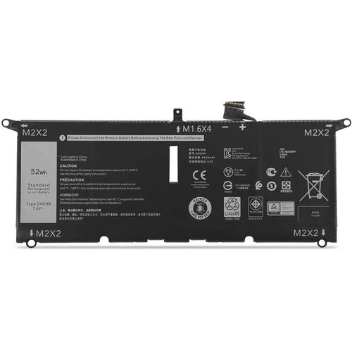 CLICKSELL-Akkee Dxgh8 Laptop Batterie Pour Dell Xps 13 9370 9380 Inspiron 13 7390 7391 2-In-1 5390 5391 7490 Series H754V 0H754V G8Vcf P82G 7.6V 52Wh 6500Mah 4-Cell
