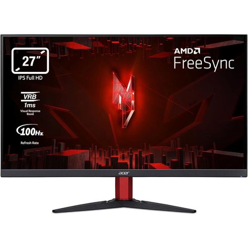 KGABERY-Nitro Kg272Ebmiifx-Écran Pc Gaming 27"" Full Hd, 100Hz (1920X1080, 16:9, Freesync, 1Ms Vrb, 250 Nits, Comfyview, Bluelightshield, 1Xvga/2Xhdmi 1.4) Moniteur Pc Inclinable, Couleur Noir