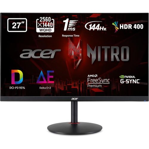 KGABERY-Nitro Xv272Upbmiiprzx Écran Pc Gaming 27"" Wqhd Ips 144Hz, 2560X1440 16:9, G-Sync/Freesync, 1 Ms Vrb, 350 Nits, Comfyview Anti-Reflet, 2Xhdmi 2.0/Dp 1.2/Usb3.0-Moniteur Pc Réglable Et Inclinab
