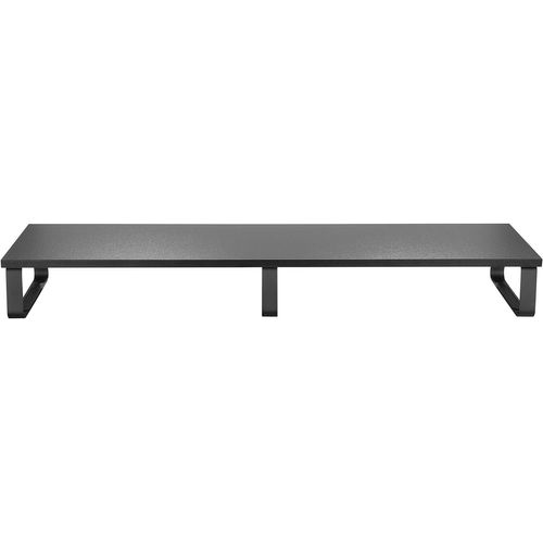 KGABERY-Réhausseur Écran 100 X 26 X 124Cm Support Fs0112 Tv Et Pc Meuble Élévation Rectangulaire Organisateur De Bureau Pour Ordinateur Pc Noir