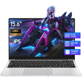 KGABERY-Ordinateur Portable 15,6 Pouces, Processeur Notebook Celeron N4000 8 Go De Ram Lpddr4 Et Ssd 256 Go Win11 Pro, Écran Ips 1920 * 1080 Ultra-Mince Et Portable/Bt4.2/Wifi 5, Usb3.0 * 2